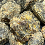 Black Amber Fossilized Tree Resin Mixed Sizes Rough Raw Stones (By The Piece or Pound)(UV Reactive) Wholesale Home &