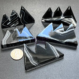 Black Banded Agate Crystal Mountain Shape Carving Gemstone Decor Home & Living > Home Decor > Home Accents > Rocks &