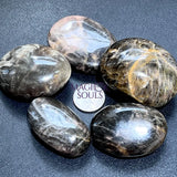 Black Moonstone Palm Stone Carving Gemstone Decor Supply Home & Living > Spirituality & Religion > Prayer Beads &