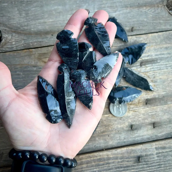 Black Obsidian Arrowheads - Magick Souls