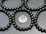 Black Shungite Bead Stretch Bracelet (8mm Beads) Gemstone Jewelry Supply Jewelry > Bracelets > Beaded Bracelets
