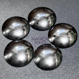 Black Shungite Circle Puffy Dome Drilled Beads Pendant Gemstone Jewelry Necklace Supply Craft Supplies & Tools > Beads
