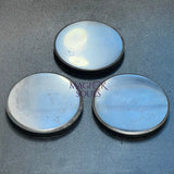 Black Shungite Polished Coaster (3.5 Inch) Circle Plate Polished Carving Russian Mineralized Carbon Home & Living >