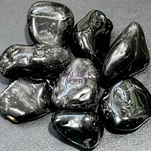 Black Tourmaline Crystal Tumbled Stones Large (1 2 Inches)(By The Piece or Pound) Bulk Wholesale Home & Living > Home
