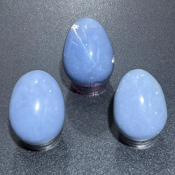 Blue Angelite Crystal Egg Carving Wholesale Home & Living > Home Decor > Home Accents > Rocks & Geodes