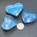 Blue Apatite Heart Polished Crystal Carving Gemstones Home & Living > Home Decor > Home Accents > Rocks & Geodes