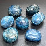 Blue Apatite Large Freeform Palm Stones (2 to 2.5 Inches) Polished Carving Gemstones Home & Living > Home Decor > Home