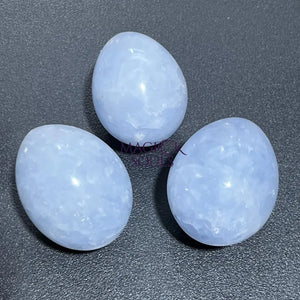 Blue Calcite Crystal Egg Carving Wholesale Home & Living > Home Decor > Home Accents > Rocks & Geodes