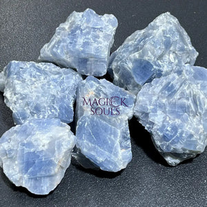 Blue Calcite Crystal Rough Raw Stones (By The Piece or Pound) Wholesale Home & Living > Home Decor > Home Accents >