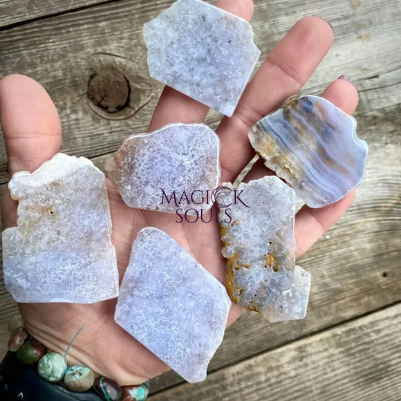 Blue Lace Agate One Side Polished Slab - Magick Souls