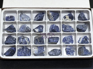 Blue Sodalite Rough (24 Pcs) Box Flat Bulk Wholesale Lot Rough Raw Stones Home & Living > Home Decor > Home Accents >