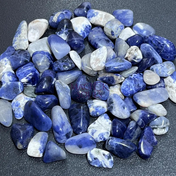 Blue Sodalite Small Tumbled Stones (By The Ounce or Pound) Wholesale Home & Living > Home Decor > Home Accents > Rocks