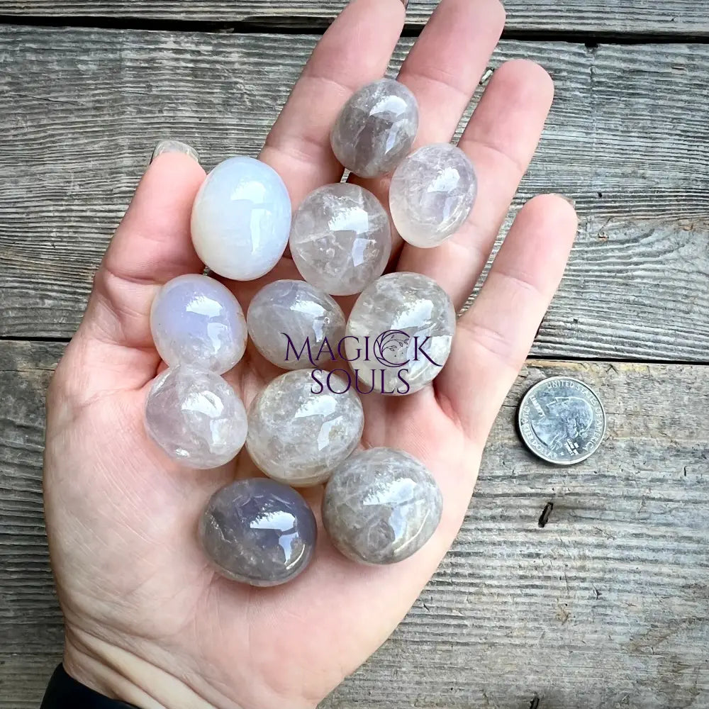 Blue Tumbled Rose Quartz - Magick Souls