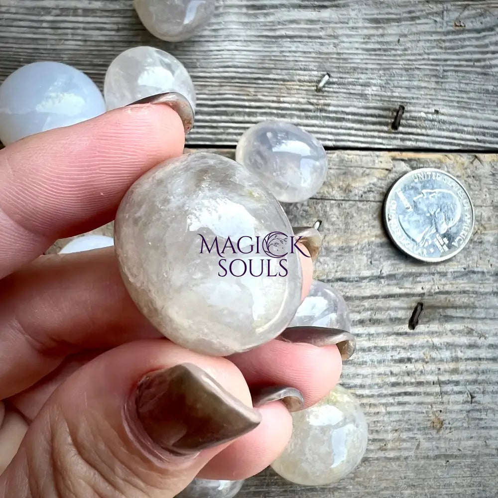 Blue Tumbled Rose Quartz - Magick Souls