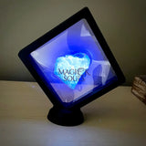 Blue UV Reactive Sumatran Amber in display - Magick Souls