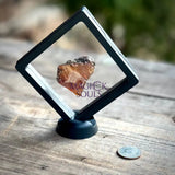 Blue UV Reactive Sumatran Amber in display - Magick Souls