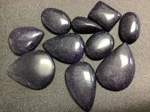 Bulk Wholesale Cabochon Lot 100 Grams (8 to 12 pcs) Blue Goldstone Polished Stones Natural Gemstones Crystals Wholesale
