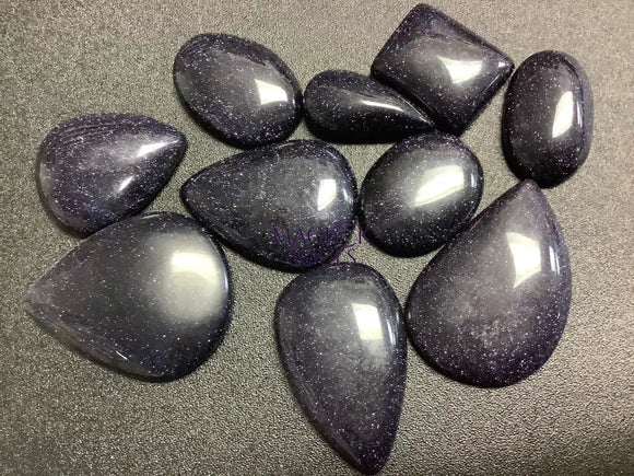 Bulk Wholesale Cabochon Lot 100 Grams (8 to 12 pcs) Blue Goldstone Polished Stones Natural Gemstones Crystals Wholesale