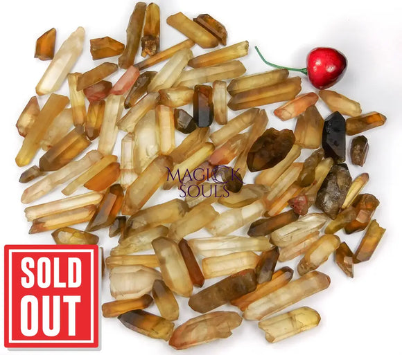 Bulk Wholesale Citrine Lot 50 Grams (10 to 15 pcs) Natural Untreated Crystal Points from Congo Rough Raw Healing
