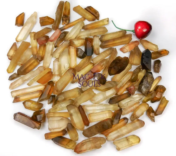 Bulk Wholesale Citrine Lot 50 Grams (10 to 15 pcs) Natural Untreated Crystal Points from Congo Rough Raw Healing