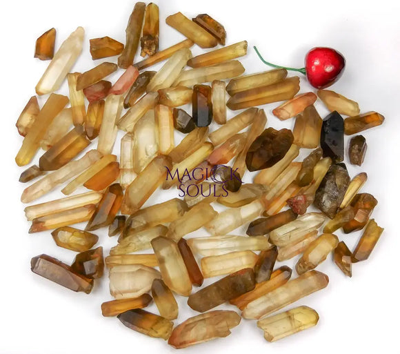 Bulk Wholesale Citrine Lot 50 Grams (10 to 15 pcs) Natural Untreated Crystal Points from Congo Rough Raw Healing