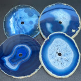 Center Drilled Blue Color Agate Slice Clock Faces (4.5 to 5 Inches)(1 CM Drilled Hole) Home & Living > Home Decor >