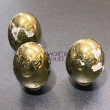 Chalcopyrite Golden Eggs Polished Gemstone Décor Carving Supply Gold Home & Living > Home Decor > Home Accents > Rocks