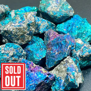 Chalcopyrite Peacock Ore Rough (3 Pcs) Raw Gemstones Retail Rough Rocks