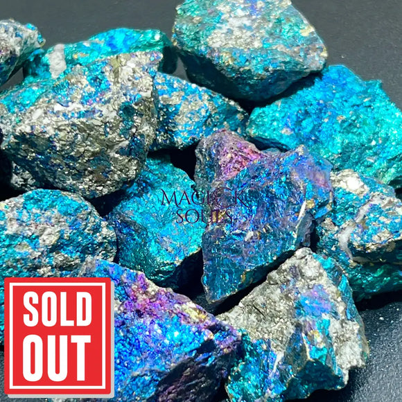 Chalcopyrite Peacock Ore Rough (3 Pcs) Raw Gemstones Retail Rough Rocks
