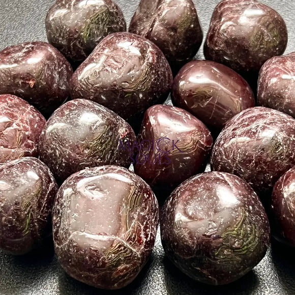 Cherry Garnet Tumbled (3 Pcs) Gemstone Polished Crystal Retail Tumbled Rocks