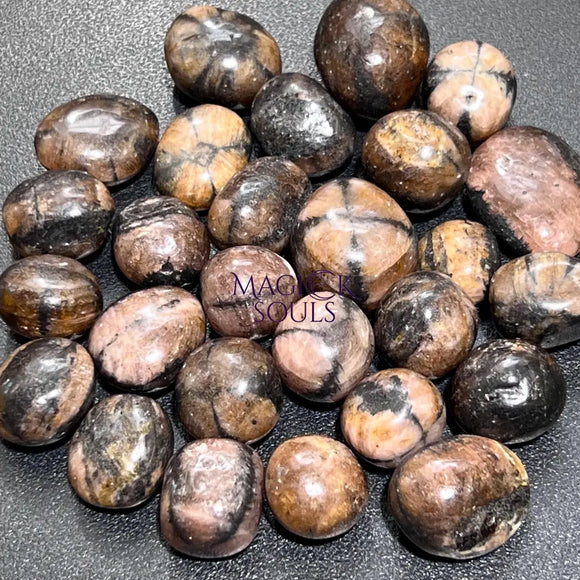 Chiastolite Mixed Quality (Fairy Cross Stone) Tumbled (By The Piece or Pound) Polished Crystals Home & Living > Home