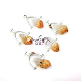 Citrine Crystal Point Pendant (Silver Plated Wire Wrapped) Craft Supplies & Tools > Beads Gems & Cabochons > Charms &