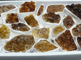 Citrine Druzy Crystal Cluster Wholesale Box Flat Home & Living > Home Decor > Home Accents > Rocks & Geodes
