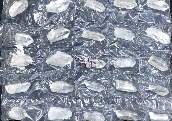 Clear Quartz Crystal Points (25 Pieces) Assorted Flat Pack Rough Raw Gemstones Bulk Wholesale Home & Living > Home