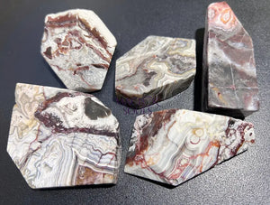 Crazy Lace Banded Agate Faceted Polished Free Form Shapes Carving Palm Stones Home & Living > Home Decor > Home Accents