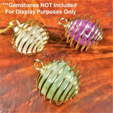 Crystal Gem Holder Spiral Cage Pendants (Silver Gold or Copper Plated) Circle Square Wholesale Craft Supplies & Tools >