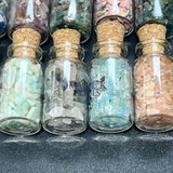 Crystal Gemstone Chips Labeled Bottle Collection (Set Of 15) Assorted Box Flat Gift Set Tumbled Mix Home & Living >