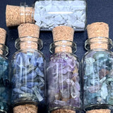 Crystal Gemstone Chips Labeled Bottle Collection (Set Of 15) Assorted Box Flat Gift Set Tumbled Mix Home & Living >