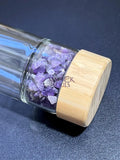 Crystal Infused Glass Water Bottle (Interchangeable Base) Gemstone Infuser Home & Living > Kitchen & Dining > Drink &