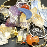 Crystal Pendant Mystery Mix (10 pcs) Raw Gemstone Jewelry Amethyst Quartz Citrine Variety Necklace Wholesale Lot Retail