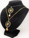Dreamcatcher Pendant (Citrine Crystal Point)(Gold Plated) Gemstone Jewelry Necklace Supply Craft Supplies & Tools >