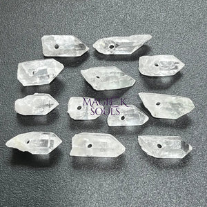Drilled Clear Quartz Crystal Points (2mm Hole) Wholesale Pendant Beads Craft Supplies & Tools > Beads Gems & Cabochons