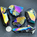 Extra Large Titanium Aura Quartz Crystal Clusters And Rough Raw Points Home & Living > Home Decor > Home Accents >