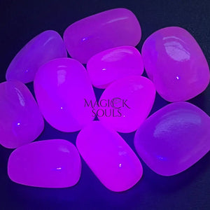 Extra Quality Pink Mangano Calcite Tumbled Stones (UV Reactive)(By The Piece Or Pound) Bulk Wholesale Gemstones Decor