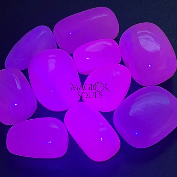 Extra Quality Pink Mangano Calcite Tumbled Stones (UV Reactive)(By The Piece Or Pound) Bulk Wholesale Gemstones Decor