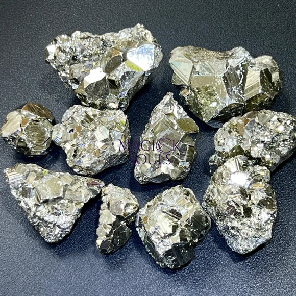 Extra Quality Premium Pyrite Small Crystal Clusters (By The Piece Or Pound) Peru Rough Wholesale Home & Living > Home
