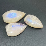 Flashy Peach Moonstone Crystal Flame Point Tower Carving Gemstone Statue Home Decor Supply Home & Living > Home Decor >
