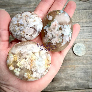 Flower Agate Palm Stones - Magick Souls