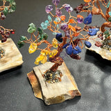 Gemstone Crystal Bonsai Tree (7 Stones)(Petrified Wood Base Carving) Wholesale Home & Living > Home Decor > Home