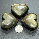 Gold Sheen Obsidian Puffy Heart Carving Gemstone Crystal Decor Supply Home & Living > Home Decor > Home Accents > Rocks